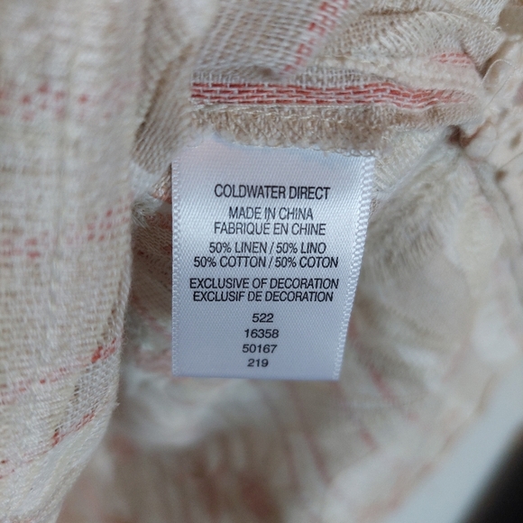 Sandpoint by Coldwater Creek Embroidered Stripe Linen Tunic Top Size XS - Picture 5 of 8